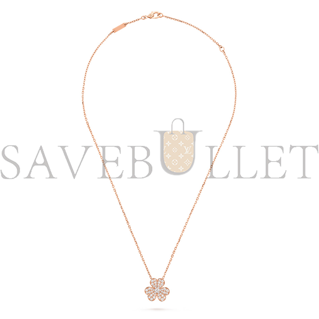 VAN CLEEF ARPELS FRIVOLE PENDANT, SMALL MODEL - ROSE GOLD, DIAMOND  VCARP7RL00